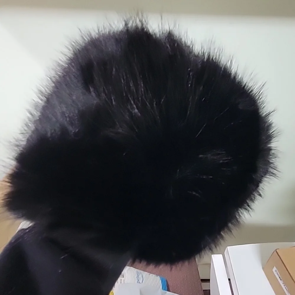 Flash Sale Elegant Russian Black faux mink Fur Hat 💕 warm!! - Picture 4 of 7
